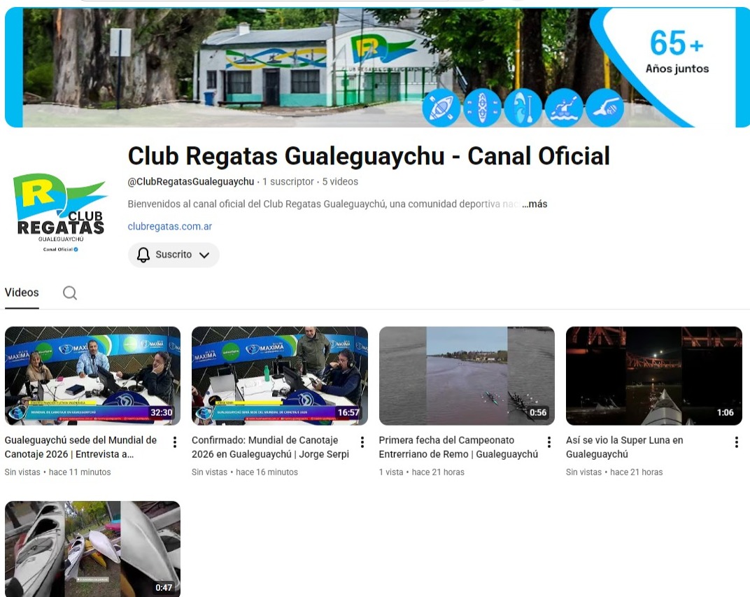 canal oficial en YouTube